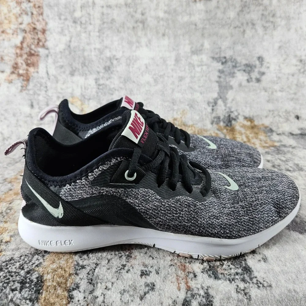 Nike Flex TR 9 Training Shoes Womens  7.5 Black White AQ7491-008 Running Workout